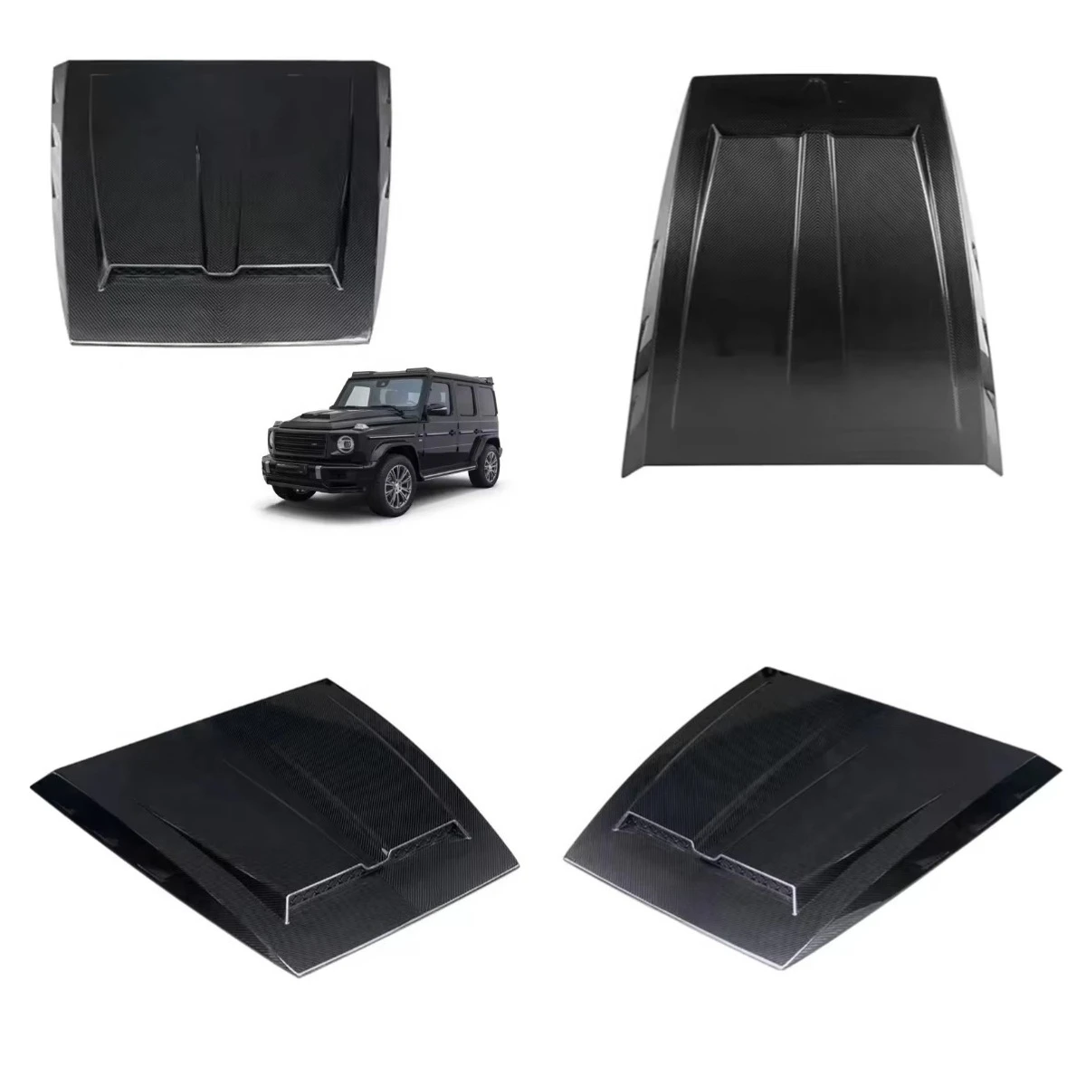 

BR BS Dry Carbon Fiber Front Hood Trim For G-Van W464 G550 G63 G500 2019-20