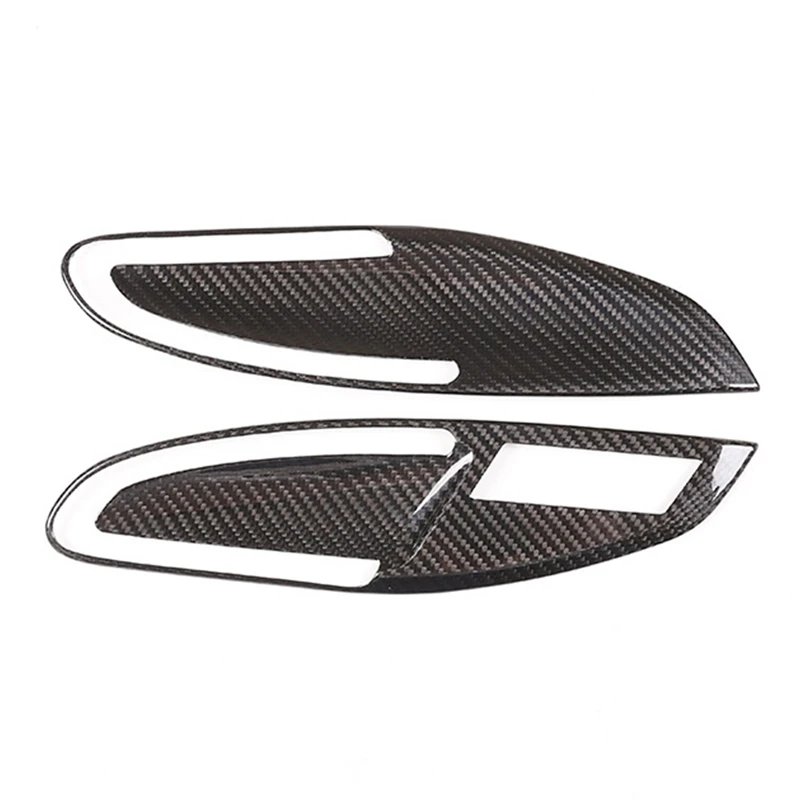 

For Porsche 911 718 2012-2018 Dry Carbon Fiber Inner Door Handle Bowl Cover Trim Sticker Decoration Car Replacement