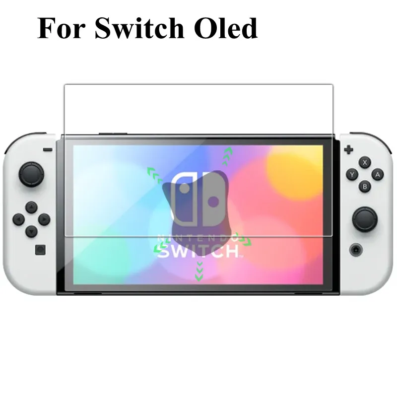 New Tempered Glass Screen HD Protector Compatible-Nintendo Switch OLED Hard Protector Film for Switch OLED Game Console Film