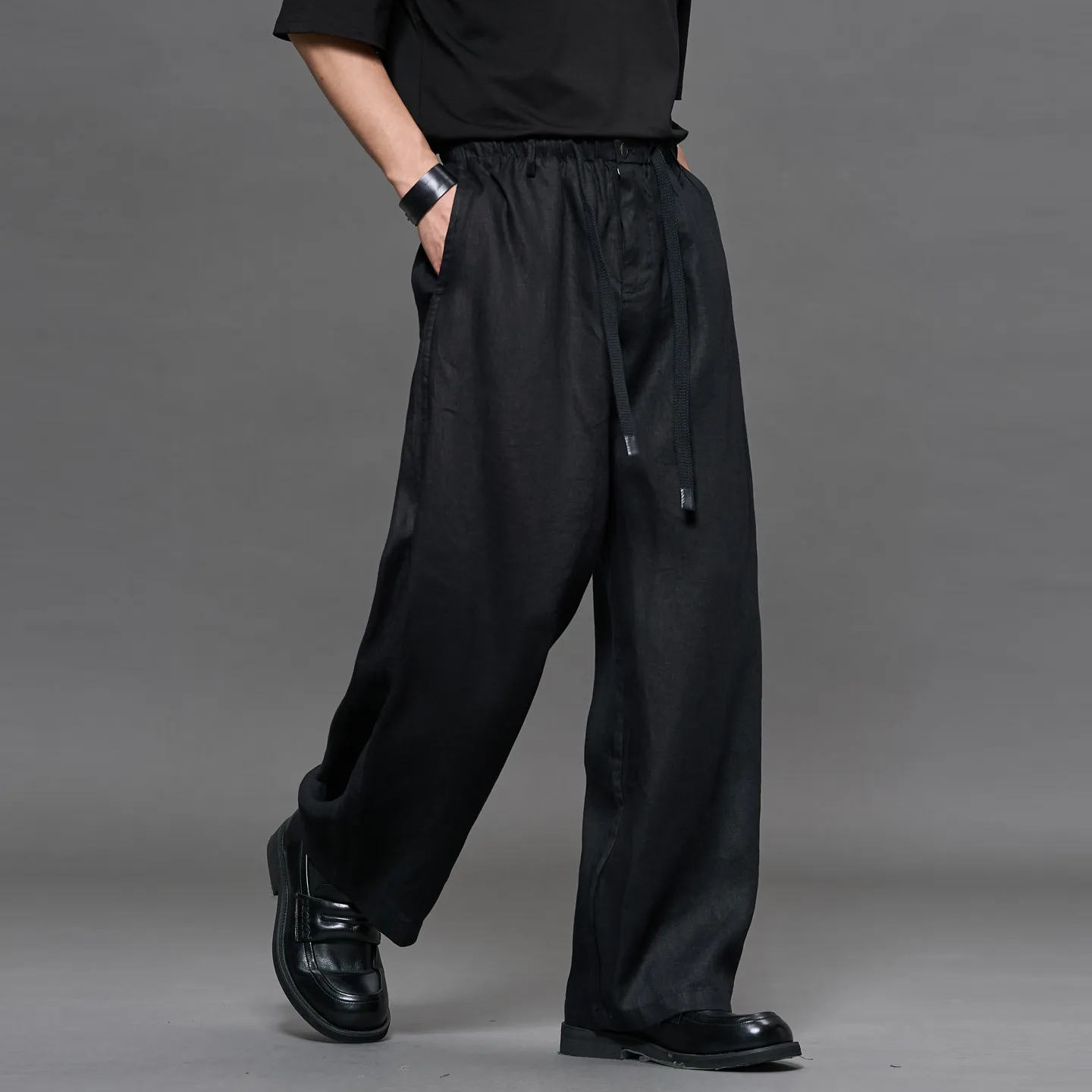 High Quality 2026 Summer Cool Linen Old Money Style Pencil Pants Loose Casual Men's Japanese Style Trousers