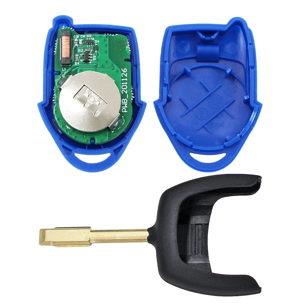 Ecusells 3 Buttons Remote Car Key 433MHz 4D63 6F Chip FOB for Ford Transit WM VM 2006-2014 P/N: 6C1T15K601AG FO21 Blade