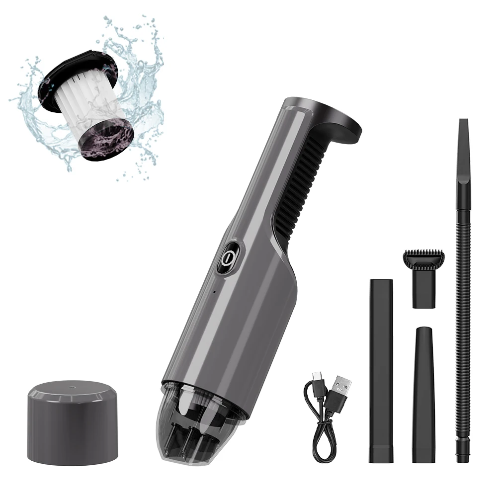 

STLF CJM Portable Rechargeable Home Vacuum Cleaner High Power Car Vacuum with Blow Suck 2 in 1 Mini Cordless Pet ABS Material