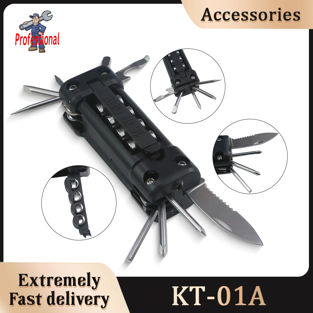 Motorcycle Versatile Outdoor Tool Kit Multitool Set Multitool Wrench Screwdriver Hex Screw Driver Motor Kit