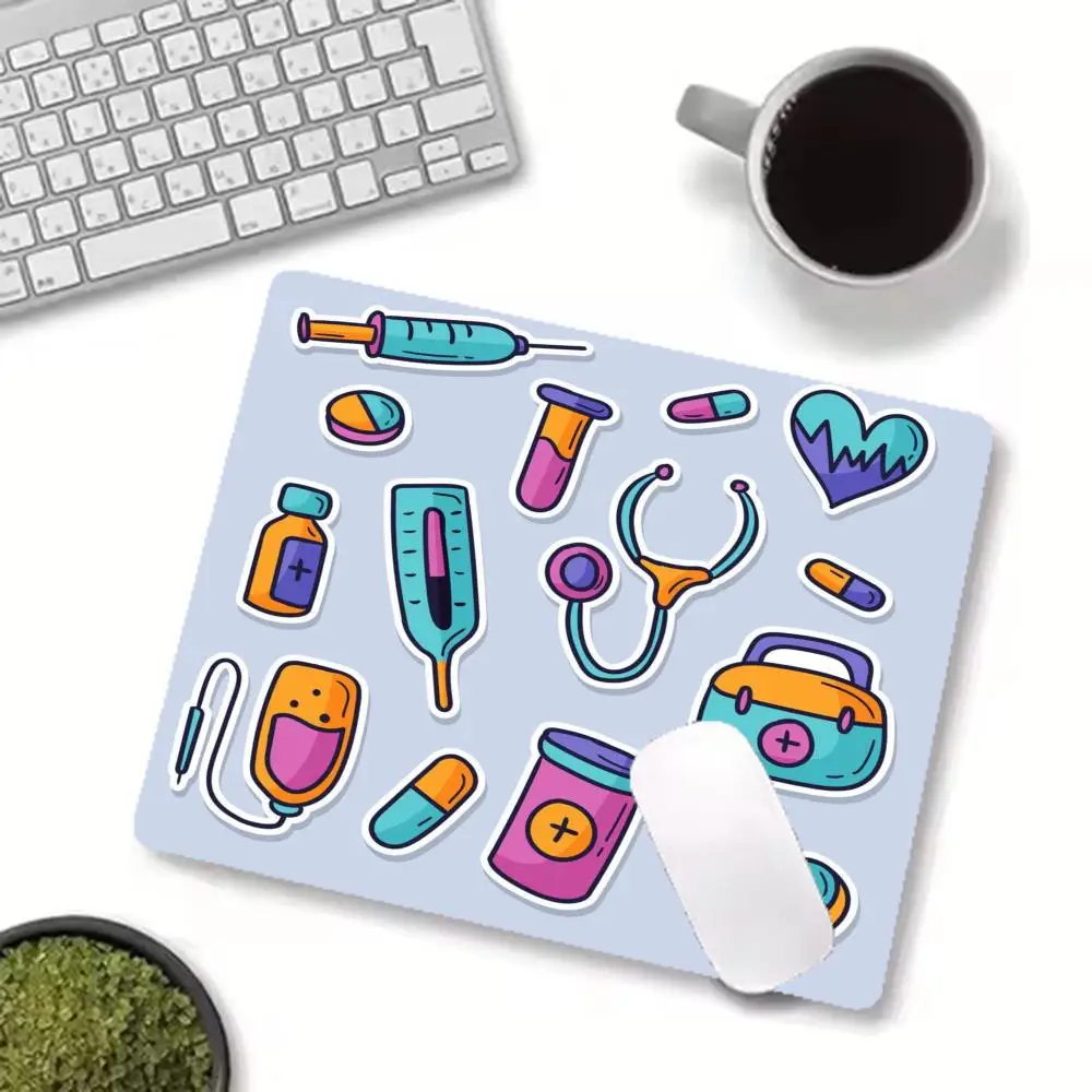 Table Mat Large Size Playmat Mousepad Fun Cartoon First Aid Kit Icon Design For Laptop Bedroom Learning Office Desktop