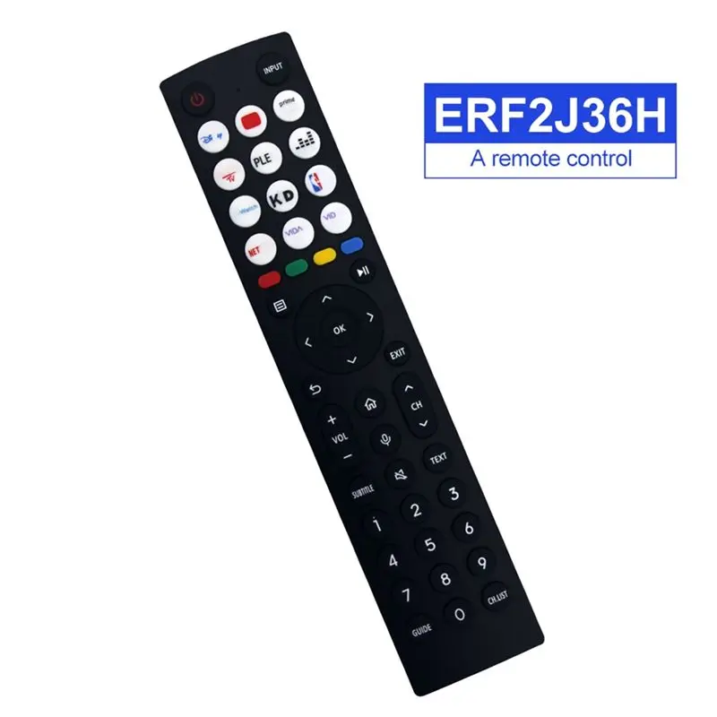 Y47A ERF2J36H Remote Control Replacement for Hisense Smart TV 43A6K A22443H 75A6 A22443, No Voice, ABS Black