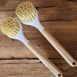 Pot washing artifact, non-stick oil pot brush, long handle brush that does not damage the pot with handle, pot brush, kitchen...