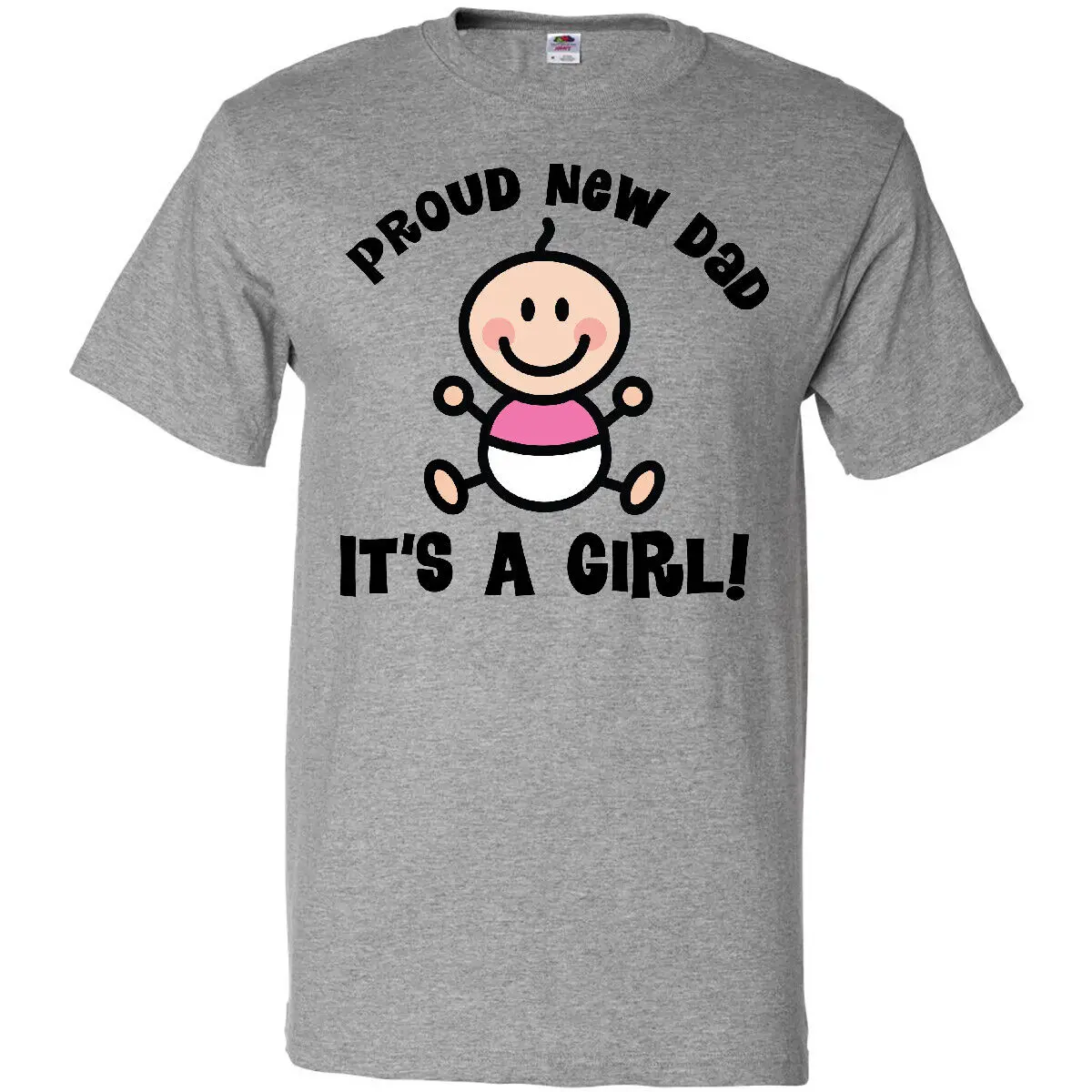 

Футболка Inktastic с надписью «Proud New Dad (girl)»