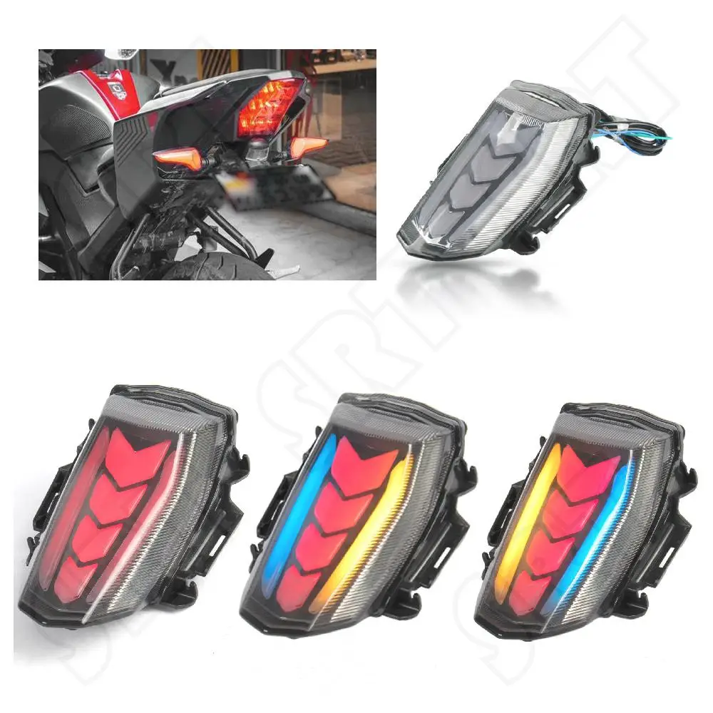 Fits for YAMAHA YZF R15 V3 V4 YZF-R15M V4.0 ABS 2017-2023 Motorcycle LED Taillight Rear Brake Turn Signal Integrated Tail Lights