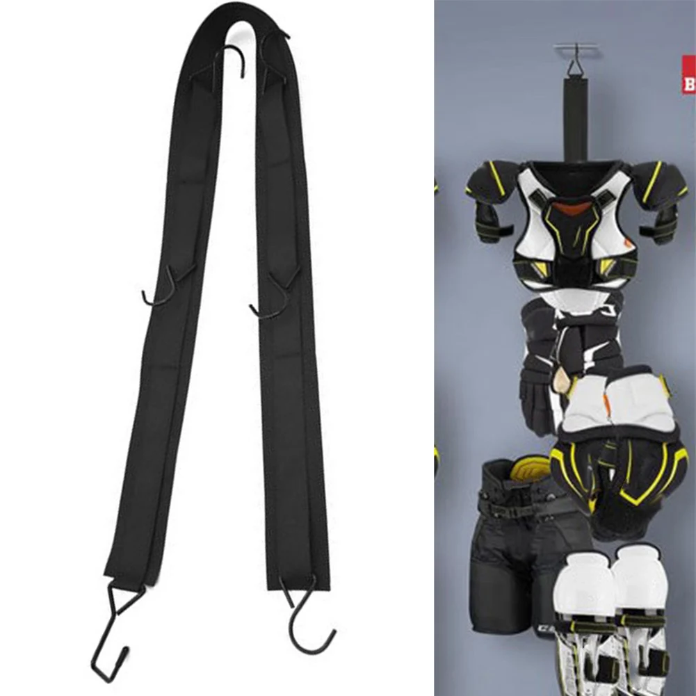 Equipamento De Hóquei Secagem Rack, Organizador De Equipamentos De Hóquei No Gelo, Pendurado Strap Gear, Dormitório, Patinação De Futebol