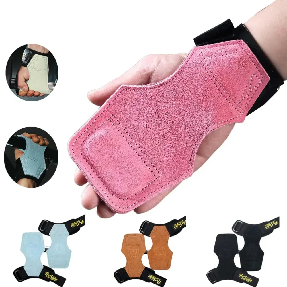 

Cowhide Gloves for The Gym Weight Lifting Training Crossfit Fitness Workout Palm Protector Horizontal Bar Wrist Support