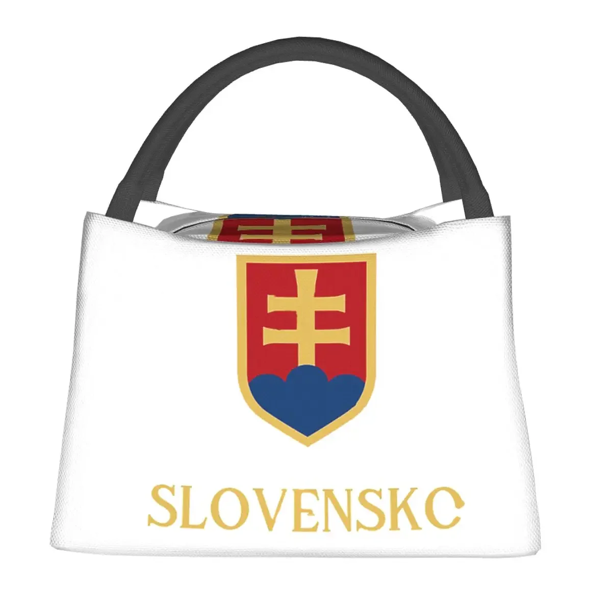 Slovensko Gold Lunch Taschen isoliert Bento Box wieder verwendbare Lunch Tote Picknick Taschen Kühler Thermo tasche für Frau Kinder Büro