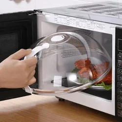 NEW Microwave Oil-proof Cover High Temperature Resistant Heating Cover Food Warming Cover with Steam Vent Fresh-keeping Cover