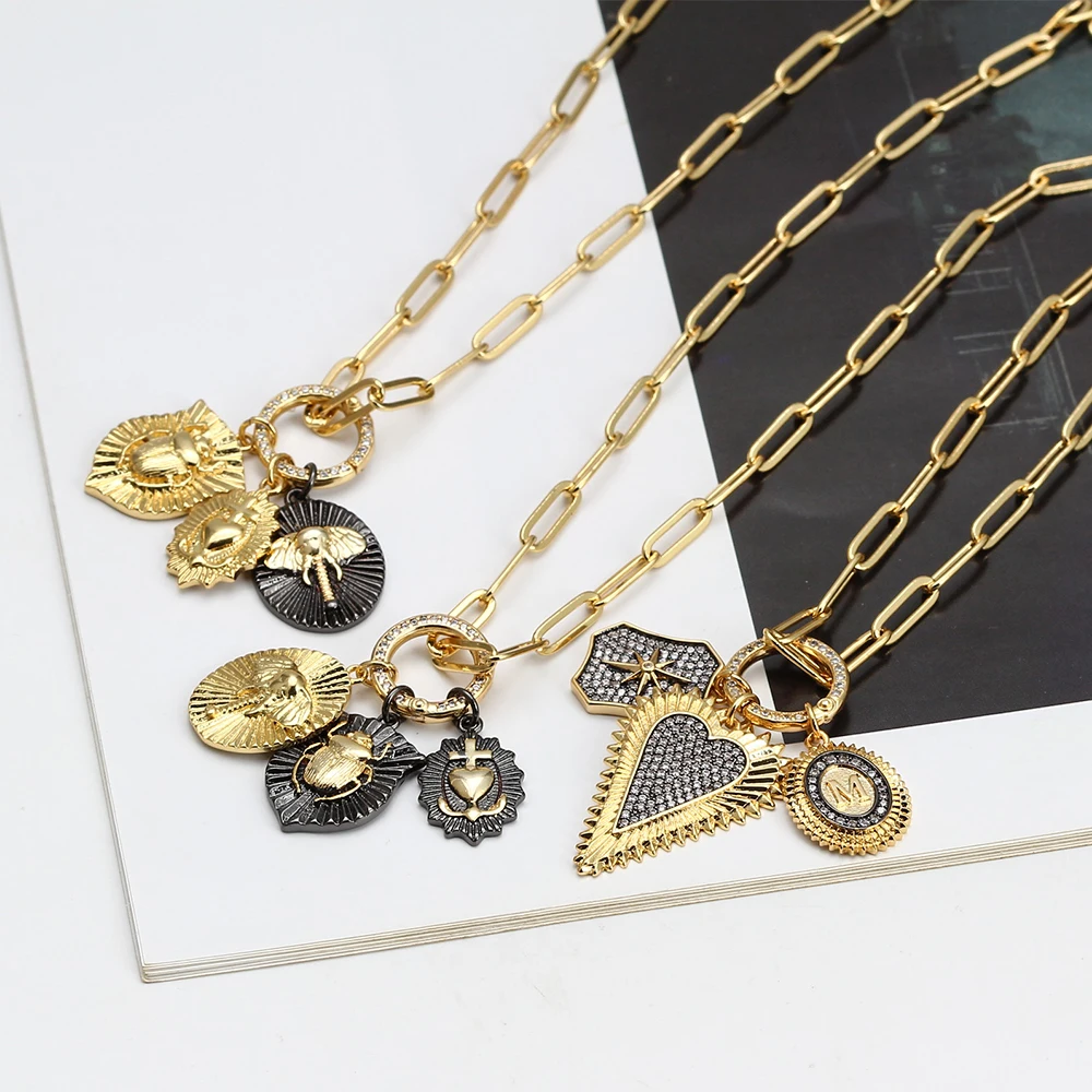 Колье с изображением пожеланий в стиле хип-хоп для мужчин и женщин, модное ювелирное изделие в стиле панк, подарочное кольцо с цирконом, очаровательное колье-чокер с сердцем, 2023