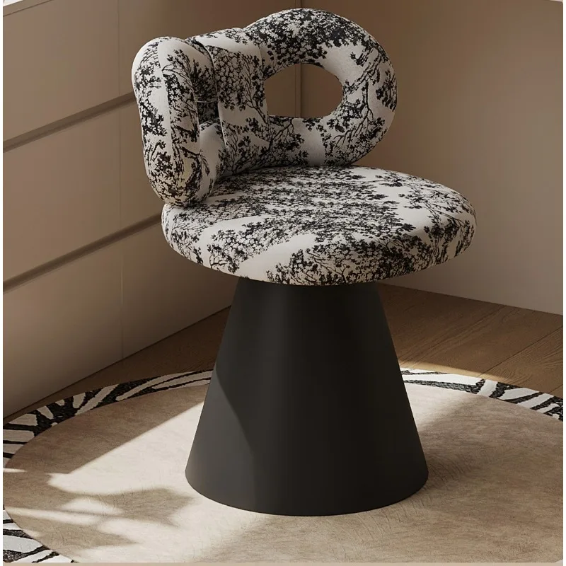 أنيقة خمر الغرور البراز تدوير المخملية بدوار ماكياج البراز مع Bowknot الرجعية براقة خلع الملابس مقعد ديكور غرفة نوم