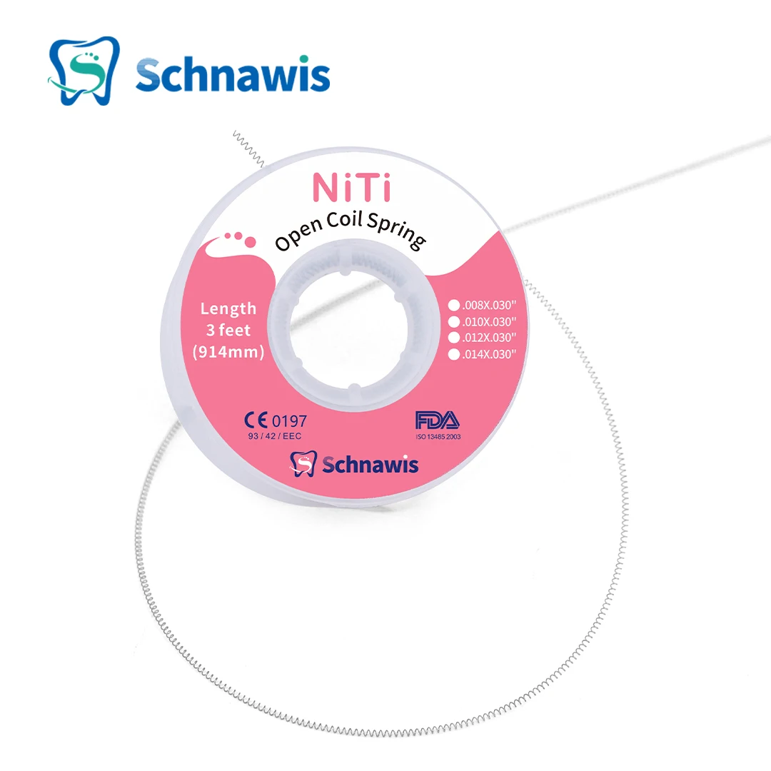 Стоматологическая Ортодонтическая открытая спиральная пружина для стоматолога Ортодонтическая металлическая проволока 0,008/0,010/0,012/0,014 3 фута (914 мм)