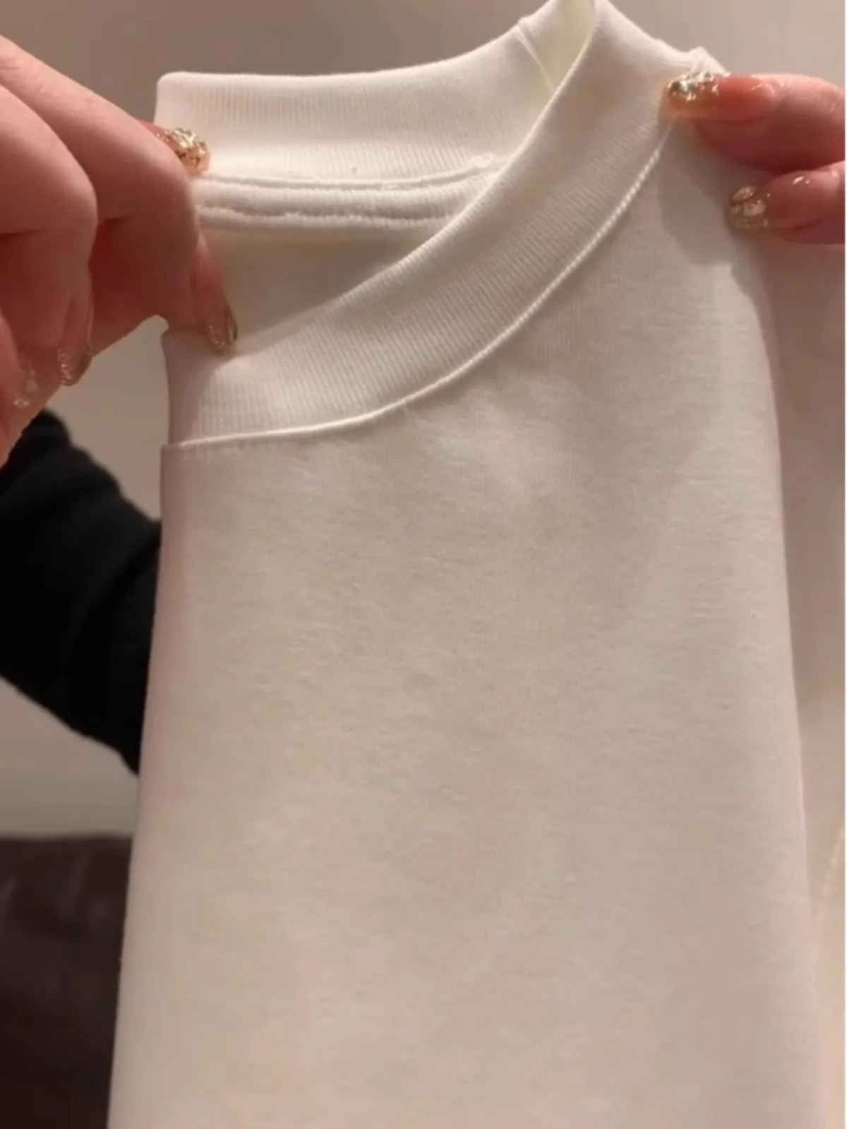 plus Size Women's T-Shirt Ballet Style White Lace Hem Short Sleeve Regular Length Summer Versatile Shoulder Level Top