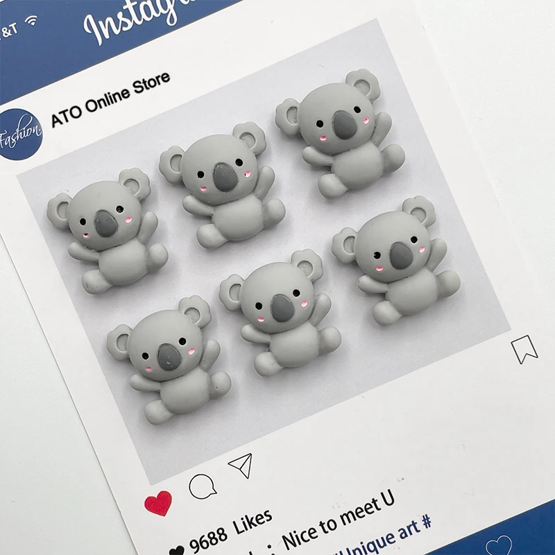 Petits aimants de réfrigérateur Koala pour tableau blanc magnétique, mini autocollants animaux de dessin animé, décoration d\'intérieur, 10 pièces