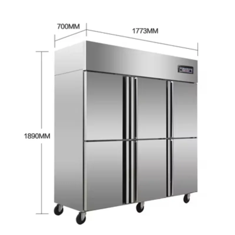 Commercial 2 4 6 Doors Cooling Supermarket Horizontal Meat Kitchen Refrigerators Freezers