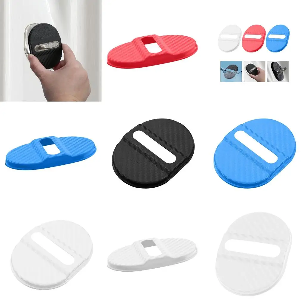 

87HE Universal Fit Car Door Lock Buckle Covers easy installs Lock Guard Car Lock Protections Protects Against Damage Corrosion