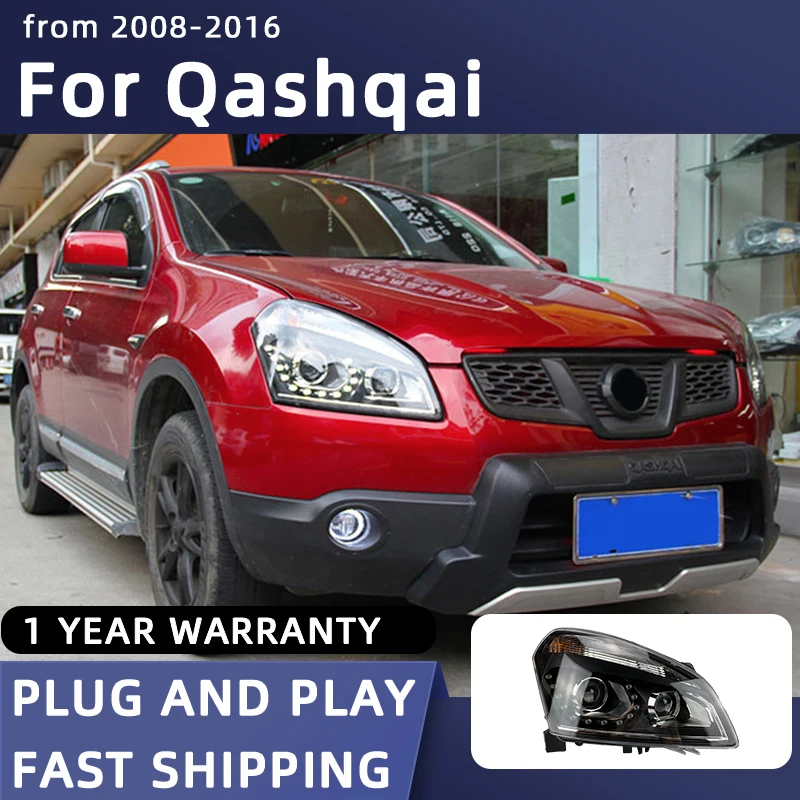 Car Styling Headlights for Nissan Dualis LED Head Lamp 2007-2016 Qashqai LED Headlight DRL Signal Projector Lens Automotive