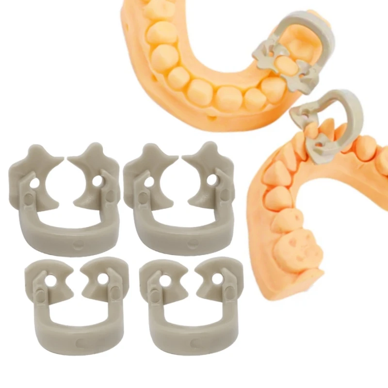 

4Pcs Dental Rubber Dam Clamps Sectional Matrix Band Barrier Clip Deciduous Teeth Clamp Separator Ring Dentistry Tools