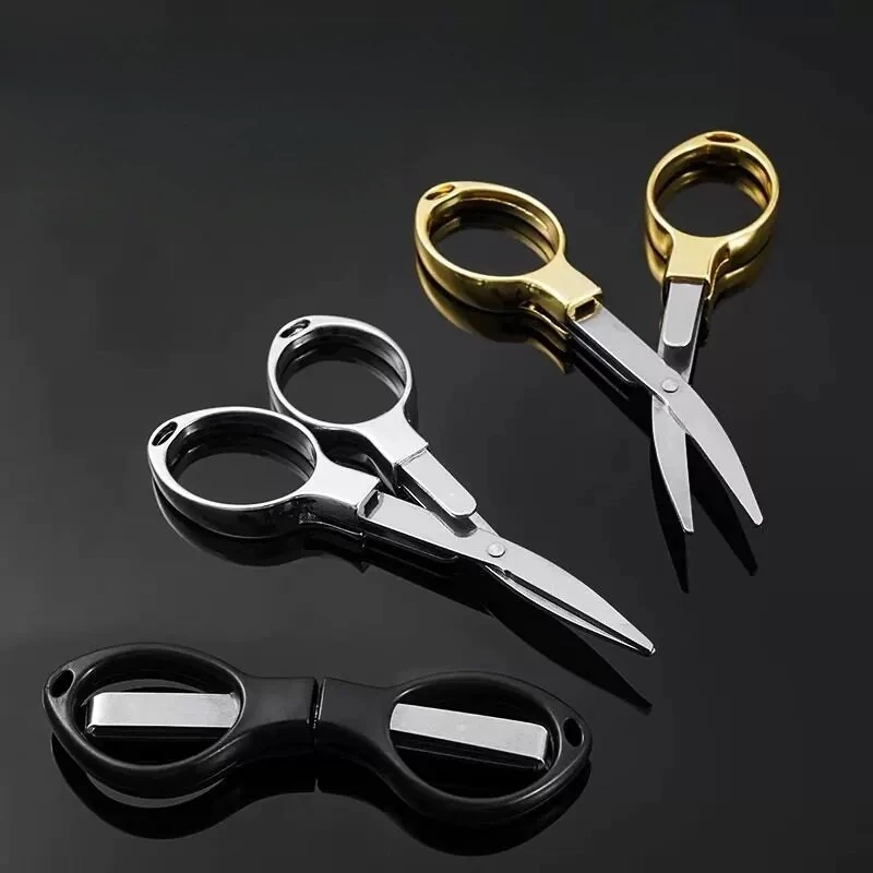 Multifunctional Folding Fishing Scissors Stainless Steel Mini Line Clipper For Lead Skin Braided Line Angling Tackle Accessories