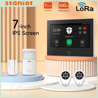 500m Transmission Distance 7 Inch GSM LoRa Staniot Version Security Alarm System Tuya WiFi 4G Smart Home Burglar Alarm Kit Home