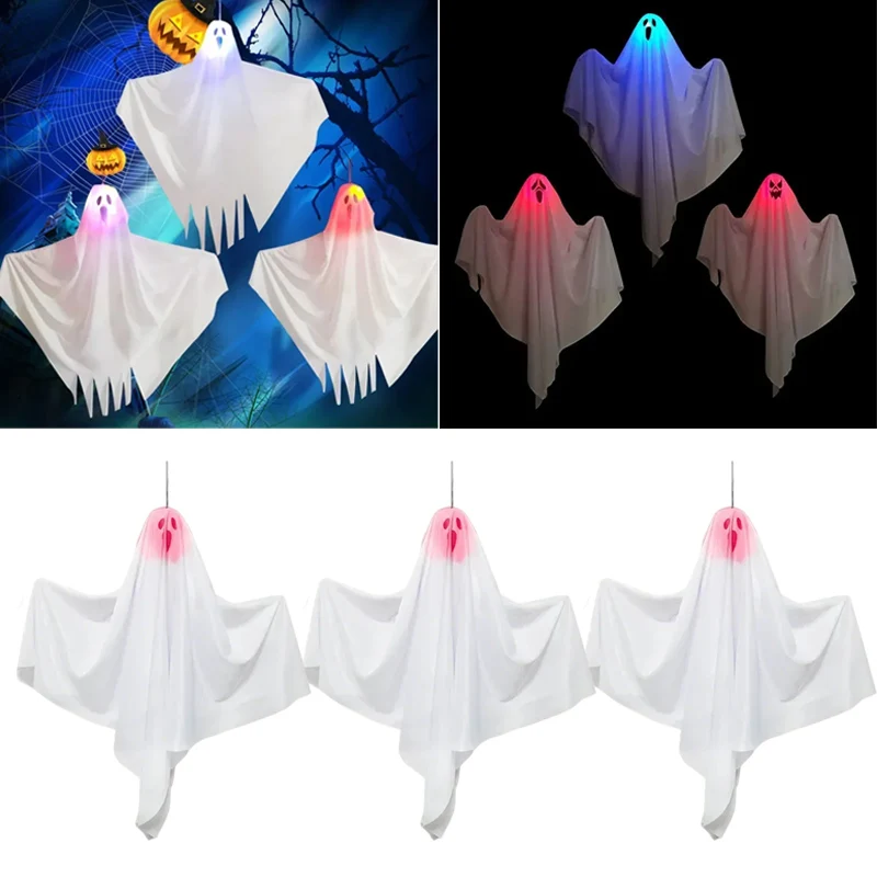 أضواء LED للهالوين ديكور متوهج معلق فانتوم مخيف لباب المنزل المسكون شرفة غرفة الهروب الدعائم تجهيزات حفلة الهالوين