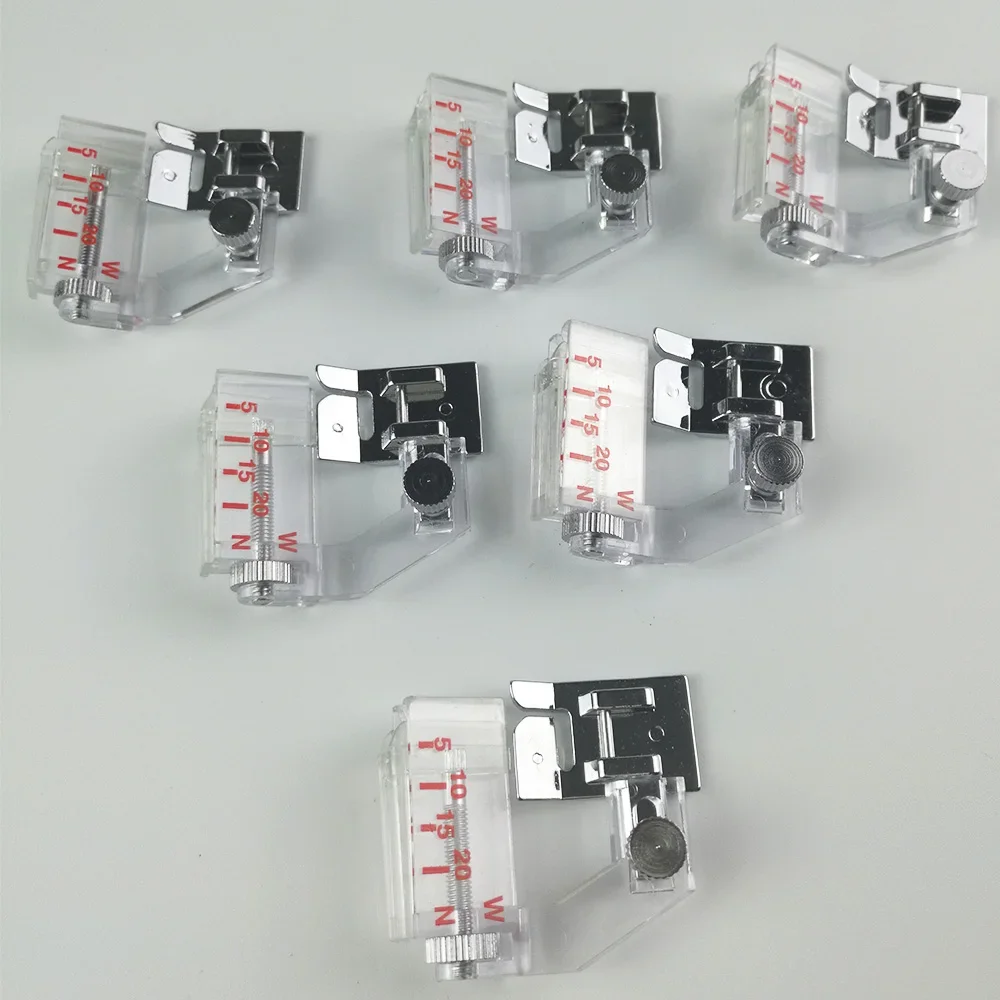 1PC Bias Binding Foot Silver Adjustable Bias Binder Presser Foot Sewing Machine Binding Feet Sewing Attachment Tools