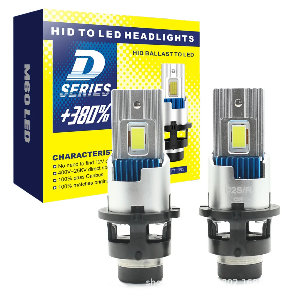 

2pcs D2S D2R Led Car Headlight Canbus HID Led Xenon Bulb 1:1 Turbo Led Car Lamp Auto Light 6000K Plug & Play