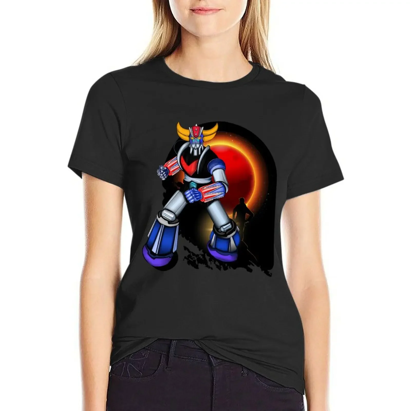 

GOLDORAK RED MOON T-Shirt customs design your own sublime plus sizes sports fans t-shirt dress for Women plus size
