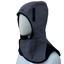 Gray Black FR Cotton Welding Hats Washable Fire Proof Flame Retardant Helmet Scarf Comfort Neck Face Protection Hood Welder Cap