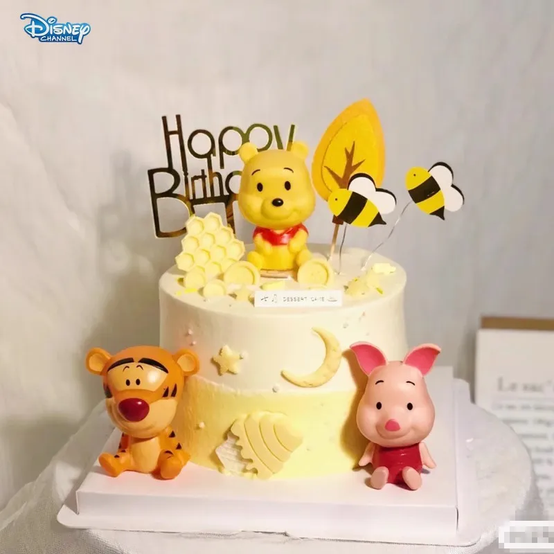 Disney Winnie Pooh Cake Decoration Ornament Cute Cartoon Tigger Peejay Pig Children's Birthday Baking Party Birthday Decoration