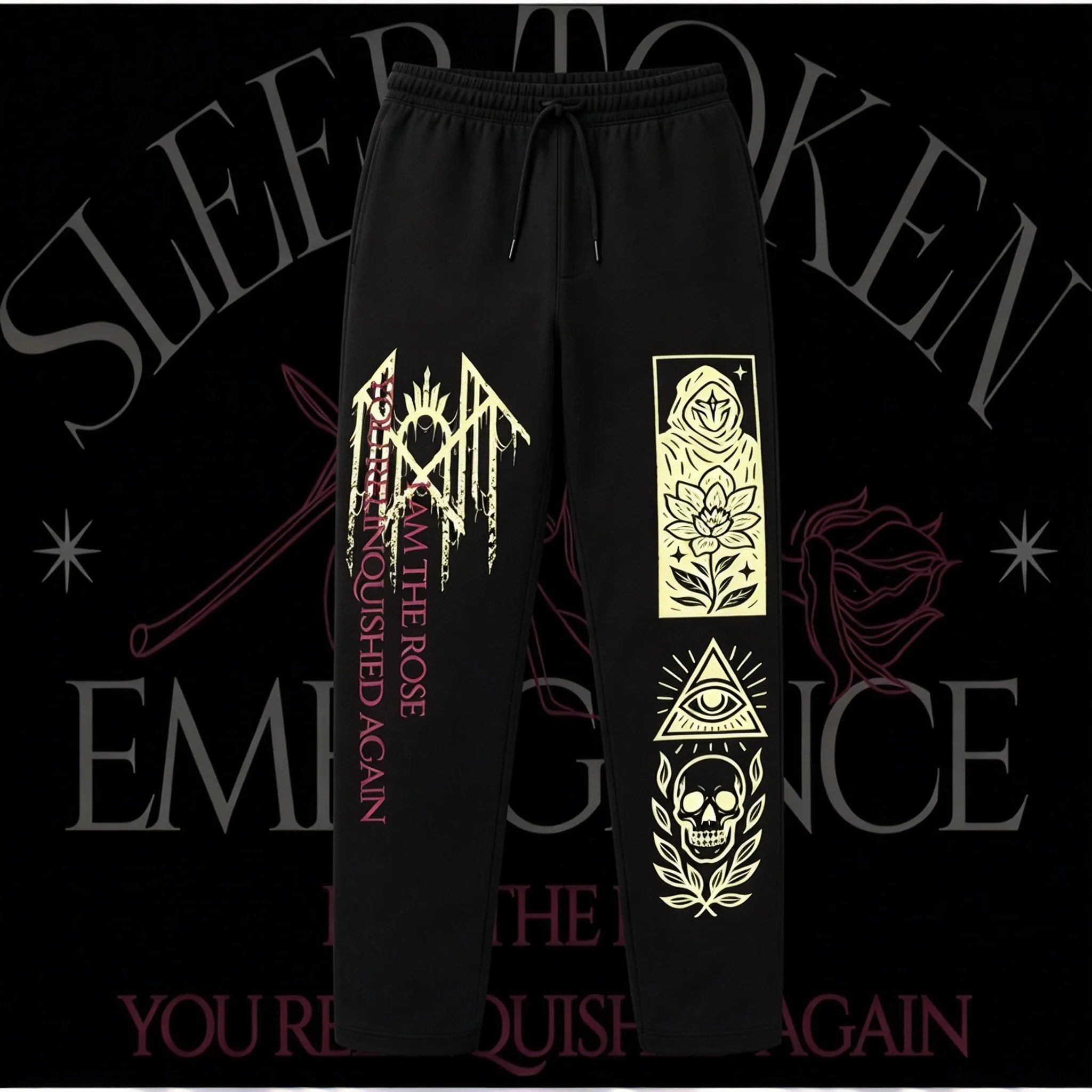 Sleep Token Sweatpants Band Rock American Style Versatile Men's Casual Sports Pants Y2K Gothic Style Spring Autumn