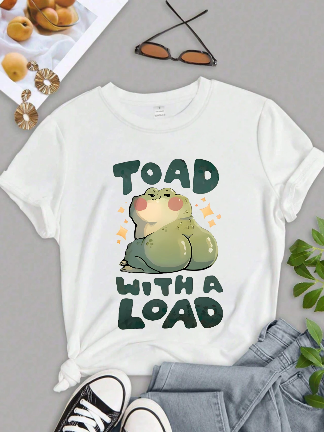 

Женская футболка большого размера с круглым вырезом и коротким рукавом, футболка с диким принтом, эластичная мягкая футболка с половиной рукава