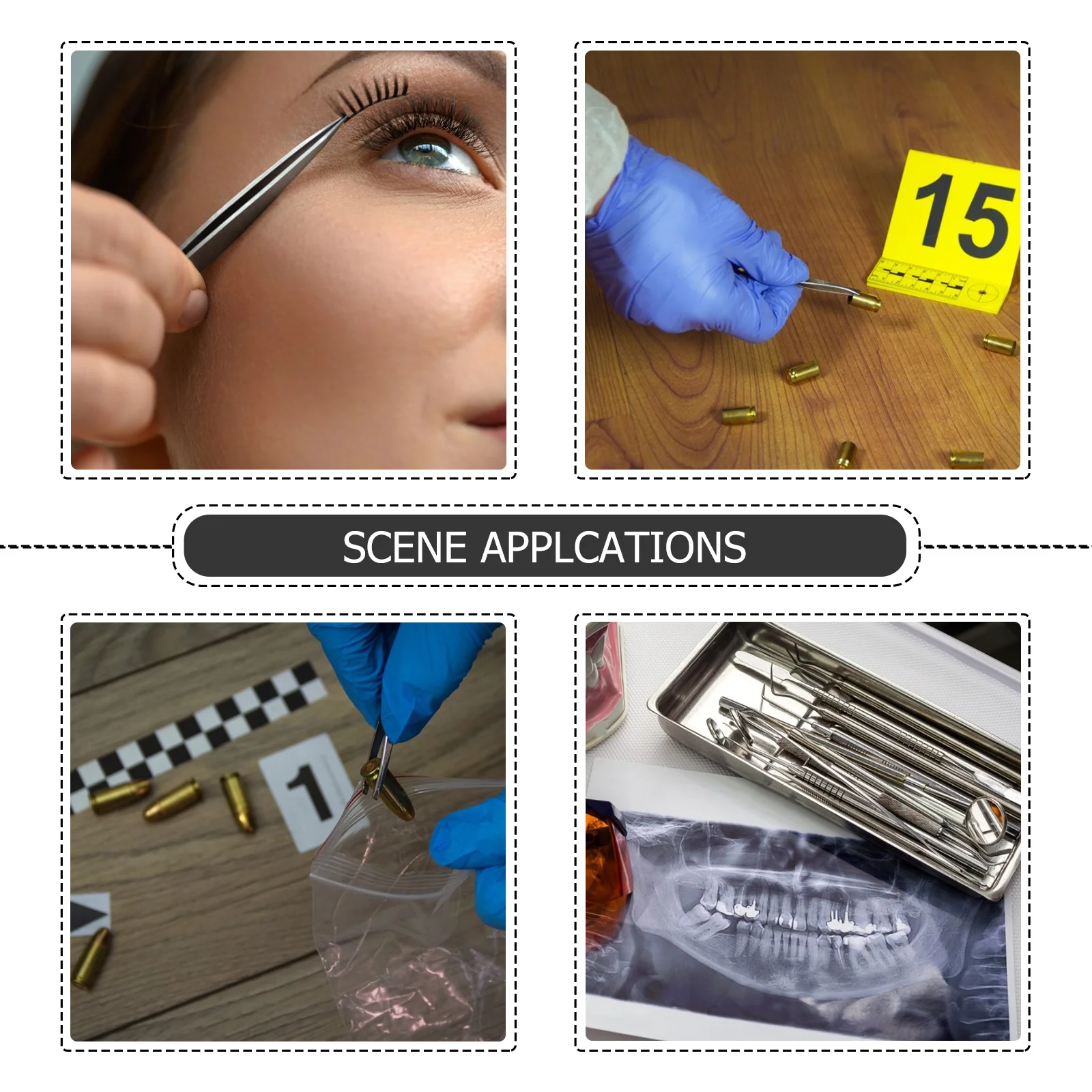 

3Pcs Premium Round Head Tweezers Stainless Steel Straight Tip Non-Magnetic Lightweight Handy for Beadwork and