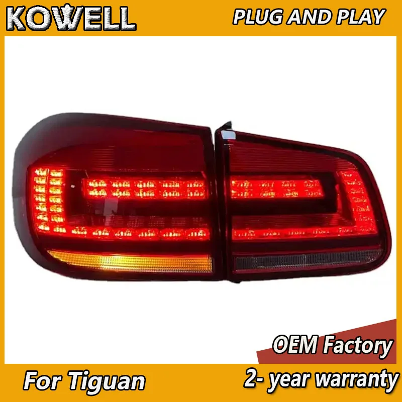 Car Styling for VW Tiguan Tail Light 2013-2016 Tiguan Taillights Tiguan  Rear DRL Fog Brake Turn Signal Reversing