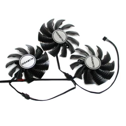 Enfriador de tarjetas gráficas GPU,para GIGABYTE RTX 3080 GAMING OC,para GIGABYTE 3080ti 3070 3090, refrigeración de vídeo, T128015SU,+ 87MM, Set de 3 unidades
