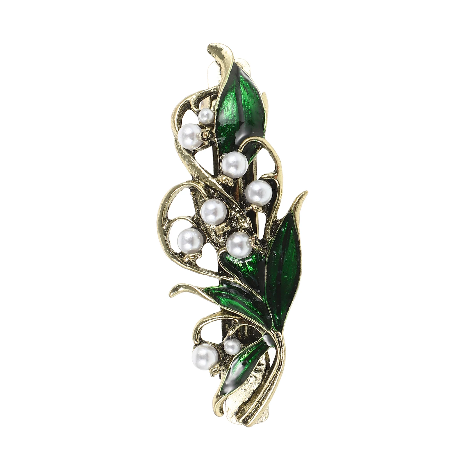 

Pearl Hair Clips Styling Tools Flat French Barrettes Decorative Pins Pearl Metal Design Suitable for Party Wedding Photography