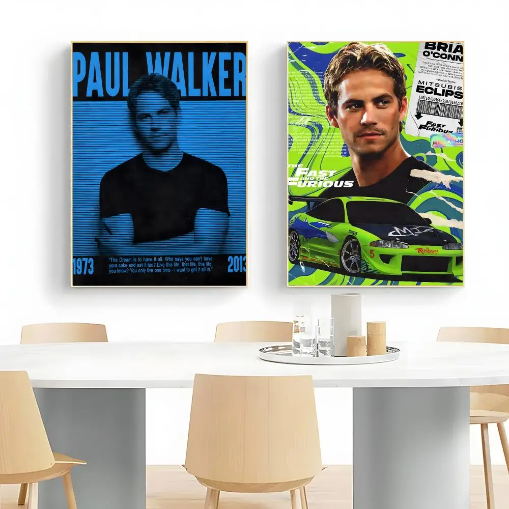 cool actor P-Paul Walker Poster Wall Art Print Decorative Mural Home Decor Gift Unframed