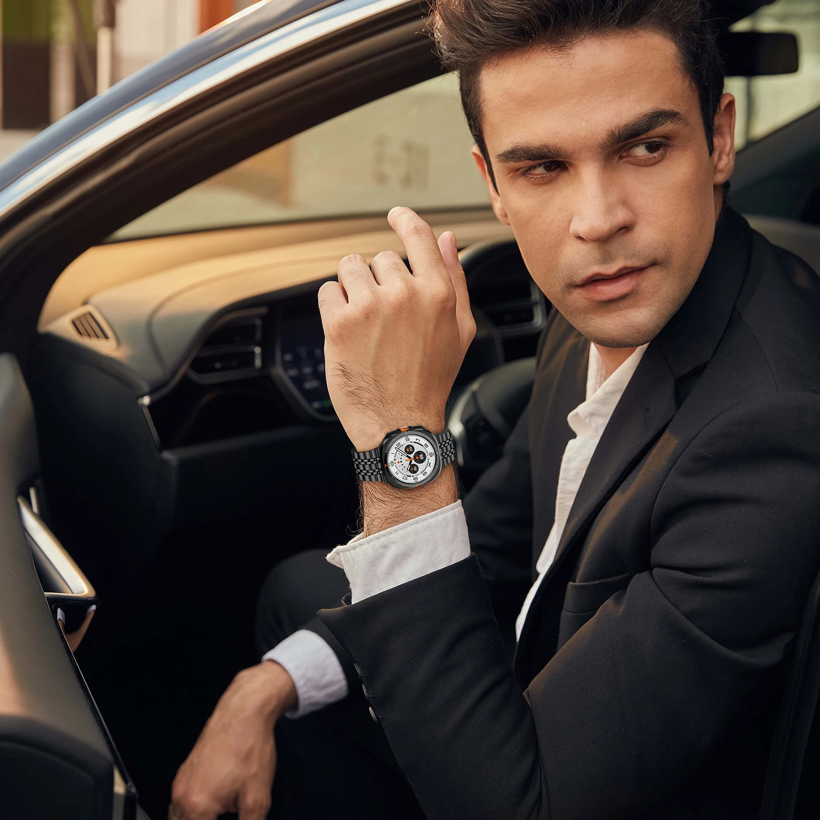 삼성 갤럭시 시계 울트라 스트랩 47mm 액세서리에 대한 스테인레스 스틸 스트랩 금속 팔찌 벨트 correa 갤럭시 시계 7 울트라 밴드