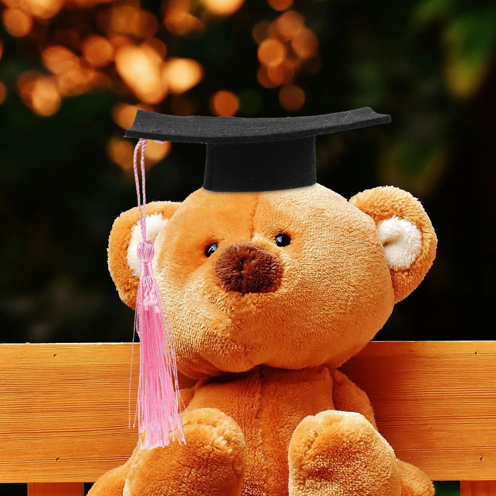 Cute Graduation Bear Outfit Gown Cap Scroll for Stuffed Animals Soft Fade Resistant Fabric DIY Dress Up Set for All Grad Levels