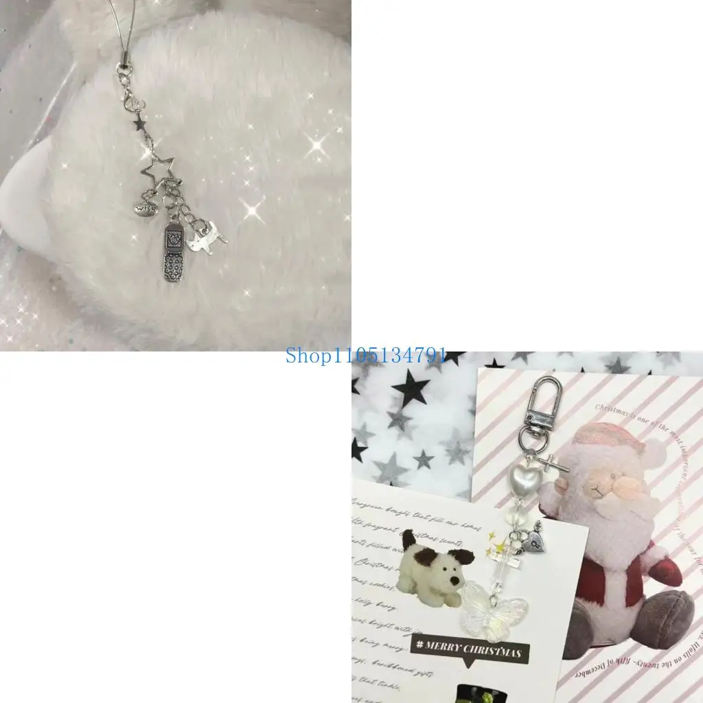 98km Elegant Flower Chain Keychain Pendant Accessory Perfect for Bag