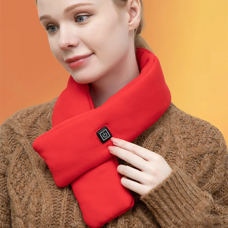 Heating Scarf Shoulder Warmer Neck Usb Women Men Temperature Scarf 3 Gears Wrap Fleece Washable Electric Not Inclound Battery