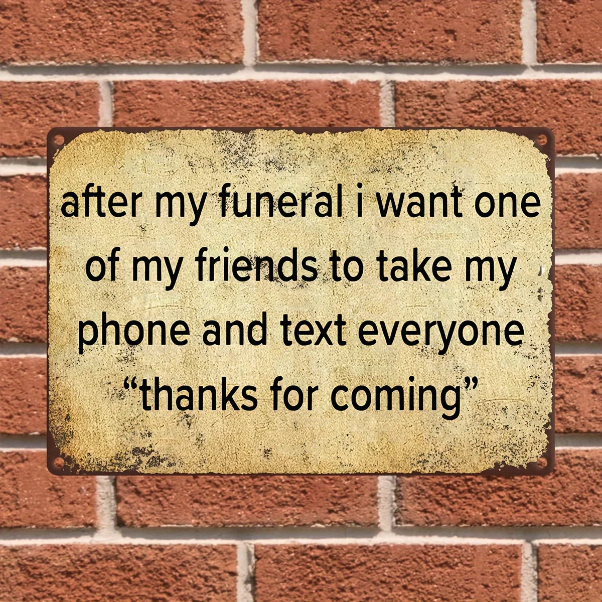 Vintage Metal Paint Sign 