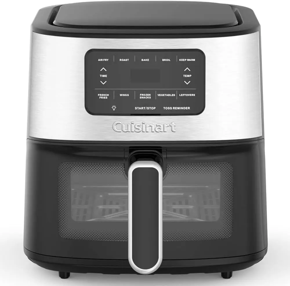 6-Quart Basket Air Fryer Oven, Stainless Steel Air Fryer Bundle with Enhanced Protection Pack