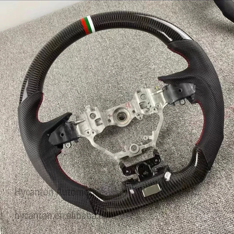 Factory Hot Sale Wholesale Real Carbon Fiber Perforated Leather Steering Wheel for IS250 IS300 Cars