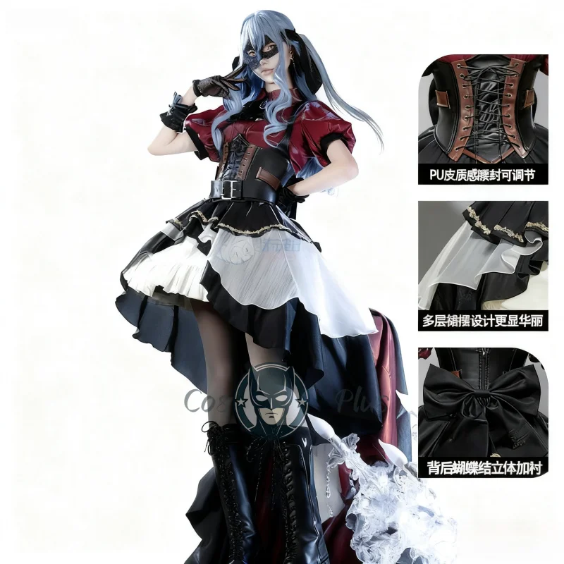 

BanG Dream Косплей Тогава Сакоко Костюм Сценический Костюм Топ Юбка с Поясом Маска Униформа Аниме Карнавальный Комплект Для Хэллоуина