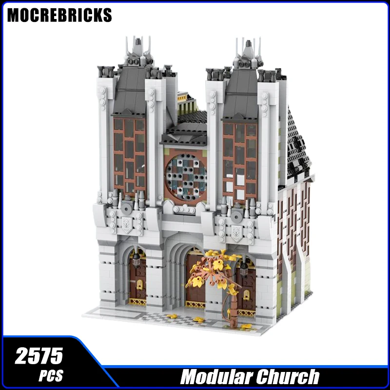 MOC Movie Scene Architecture Building Blocks Church Rebuild Haunted House Technology Assembly Model Bricks Toys Children's Gifts