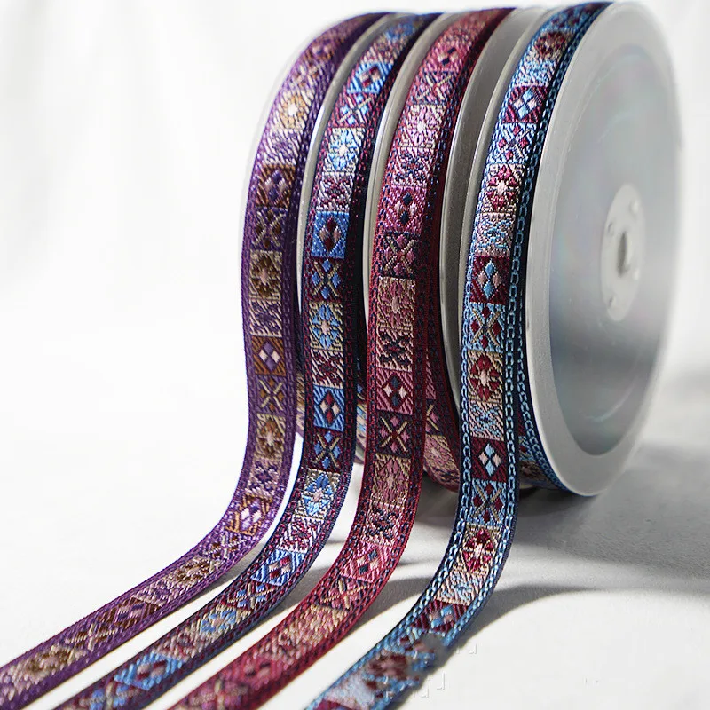 1 Yard Flower Embroidery Ribbon Ethnic Webbing Boho Trimming